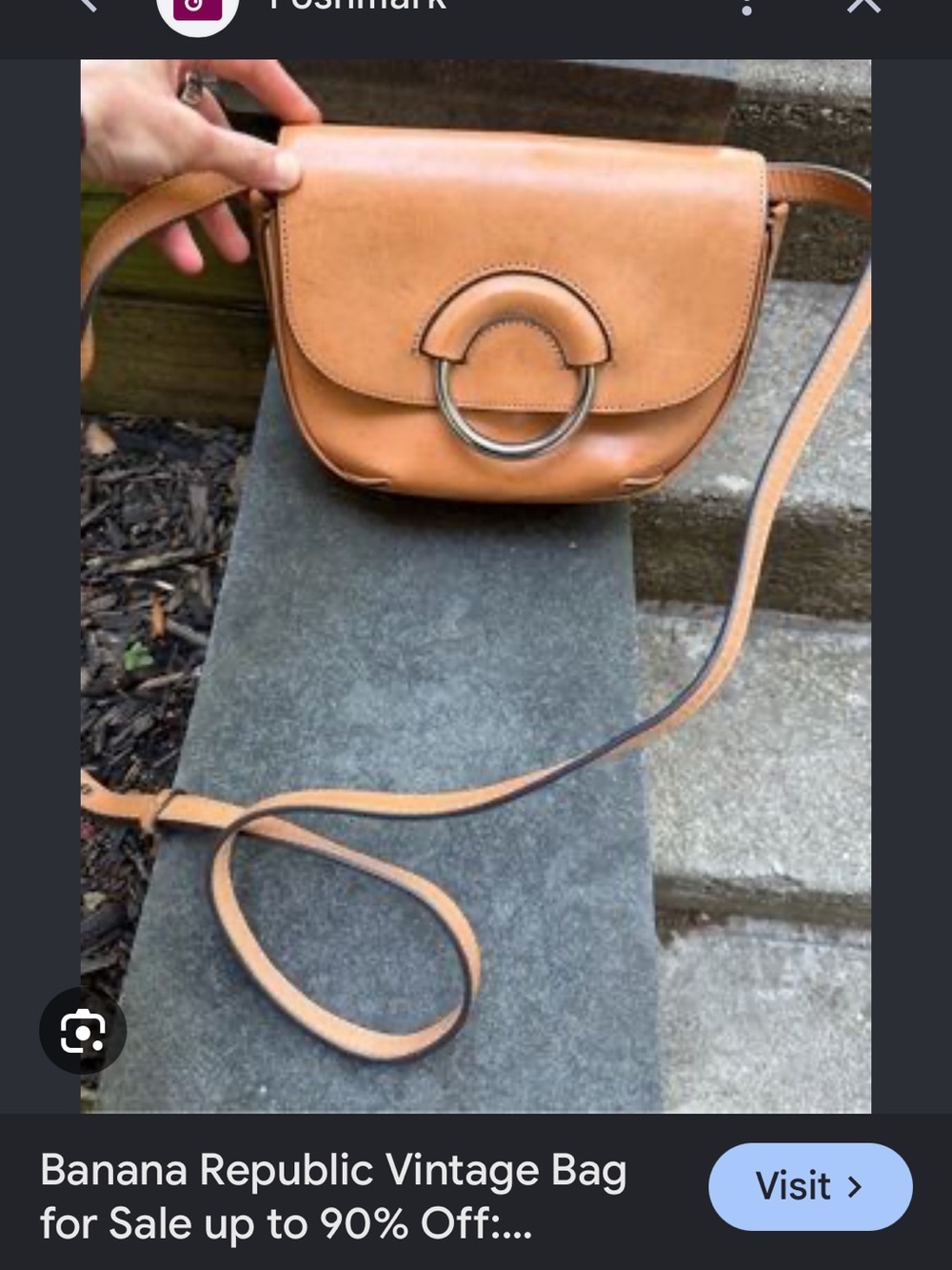 Banana Republic cognac leather purse